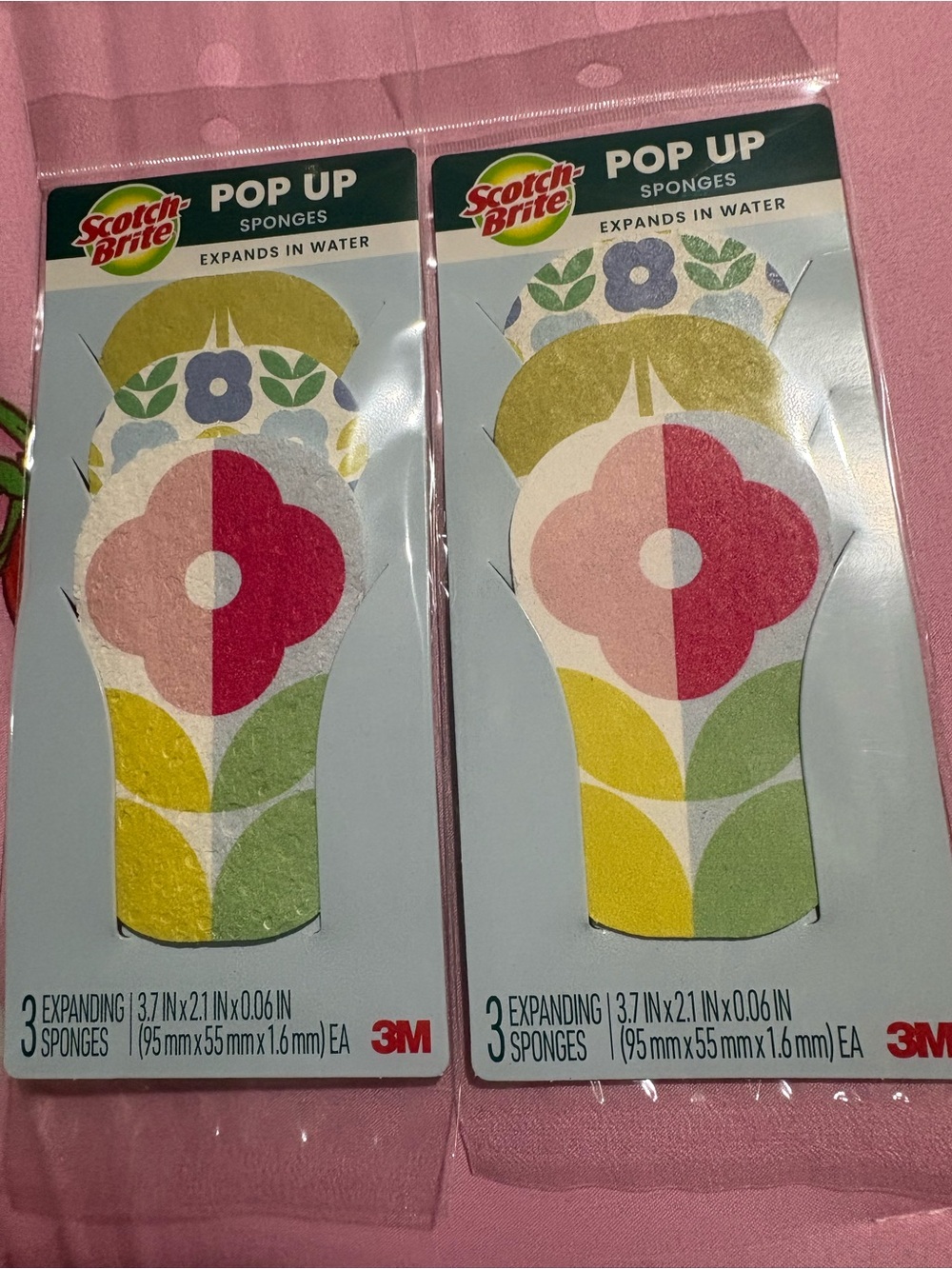 Floral Pop-Up Kitchen Sponges — Multi-Color Pack